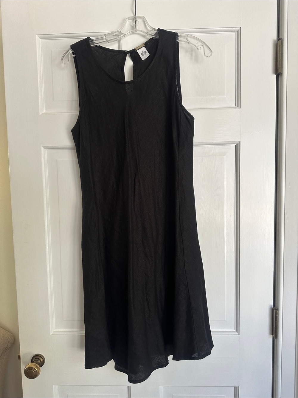 Magaschoni Black Sleeveless A-Line Midi Dress